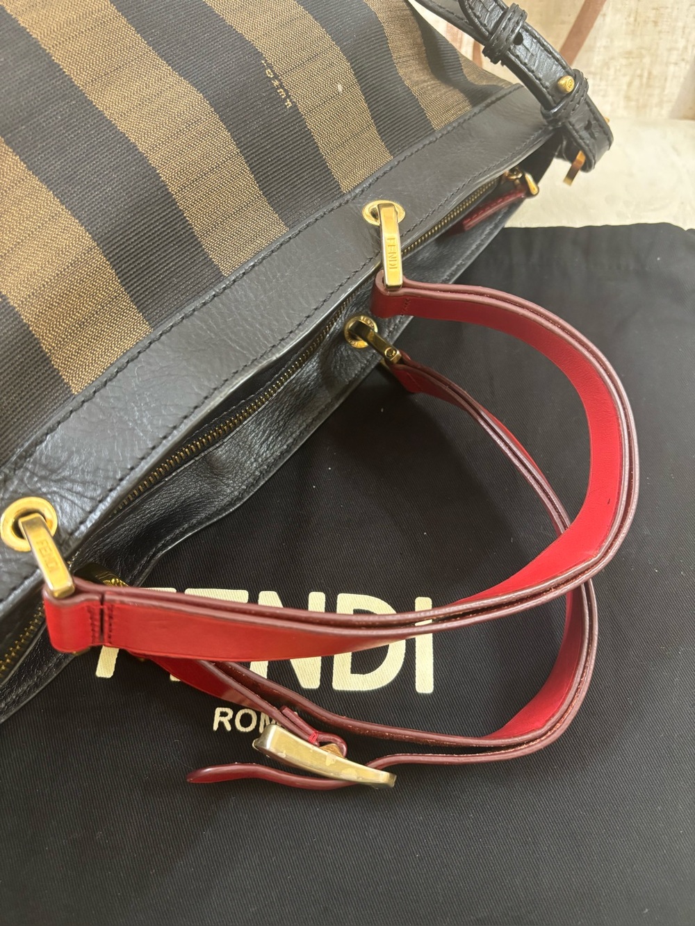 🆕 Fendi Pecan tobacco 2-way Tote👜 - Picture 3 of 16